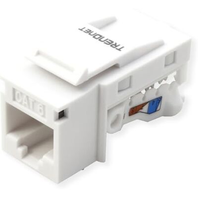 TRENDnet Cat 6 Keystone Jack 50 stuks 90° hoekconnectoren, kleurgecodeerde etikettering voor T568B, TC-K50C6 bedrading TRENDnet Cat 6 Keystone Jack 50 stuks 90° hoekconnectoren, kleurgecodeerde etikettering voor T568B, TC-K50C6 bedrading