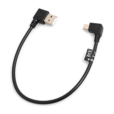 SYSTEM-S Micro USB-kabel 90° linkshoekige hoek mannelijk naar USB 2.0 type A linksgehoekt (mannelijk) 90° + oplaadkabel en datakabel ca. 27 cm SYSTEM-S Micro USB-kabel 90° linkshoekige hoek mannelijk naar USB 2.0 type A linksgehoekt (mannelijk) 90° + oplaadkabel en datakabel ca. 27 cm