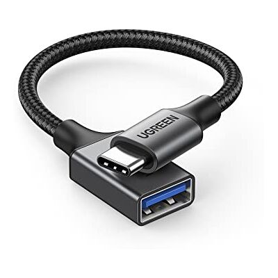 UGREEN USB C naar USB 3.0 5 Gbps OTG-kabel type C-stekker naar USB A-aansluiting, nylon gevlochten aluminium, compatibel met MacBook Pro, Air iPad Pro, Air Galaxy S23 S22, Redmi Note 11 Poco X4 (zwart) UGREEN USB C naar USB 3.0 5 Gbps OTG-kabel type C-stekker naar USB A-aansluiting, nylon gevlochten aluminium, compatibel met MacBook Pro, Air iPad Pro, Air Galaxy S23 S22, Redmi Note 11 Poco X4 (zwart)