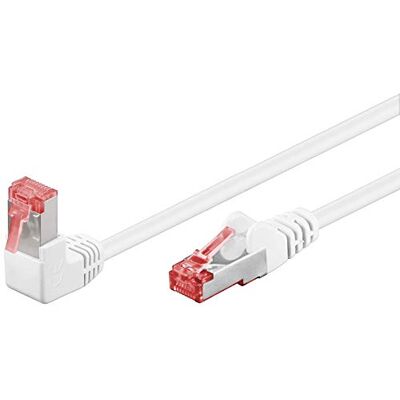 goobay 51550 CAT 6 patchkabel High Speed mannelijk 90 graden Ethernet netwerkkabel Playstation Xbox DSL PimF RJ45-stekker wit 1m goobay 51550 CAT 6 patchkabel High Speed mannelijk 90 graden Ethernet netwerkkabel Playstation Xbox DSL PimF RJ45-stekker wit 1m