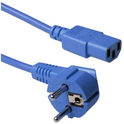 ACT Netsnoer C13 3 m netsnoer PC stroomkabel CEE 7/7 naar C13 3-polig geaard cont hoekbescherming AK5135 blauw ACT Netsnoer C13 3 m netsnoer PC stroomkabel CEE 7/7 naar C13 3-polig geaard cont hoekbescherming AK5135 blauw