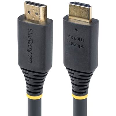 StarTech . com 10 m High Speed Actieve HDMI-kabel, 4K 60Hz/1440p 144Hz, 18Gbit/s, HDMI 2.0 UHD-kabel, TPE-mantel StarTech . com 10 m High Speed Actieve HDMI-kabel, 4K 60Hz/1440p 144Hz, 18Gbit/s, HDMI 2.0 UHD-kabel, TPE-mantel