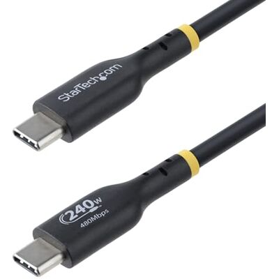 StarTech . com 4 m USB-C oplaadkabel USB-IF gecertificeerde USB-kabel, 240W PD EPR, USB 2.0 Type-C oplaadkabel voor laptop, M/M StarTech . com 4 m USB-C oplaadkabel USB-IF gecertificeerde USB-kabel, 240W PD EPR, USB 2.0 Type-C oplaadkabel voor laptop, M/M