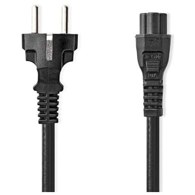 NEDIS Stroomkabel, geaarde stekker, IEC-320-C5, recht, vernikkeld, 2 m, rond, PVC, zwart, plastic zak NEDIS Stroomkabel, geaarde stekker, IEC-320-C5, recht, vernikkeld, 2 m, rond, PVC, zwart, plastic zak