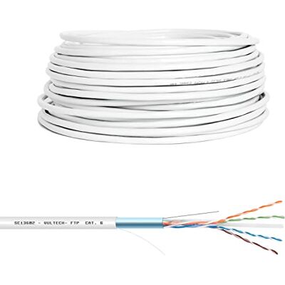 Vultech SC13602-100 LAN-strengen categorie 6 FTP 100 meter 23AWG Ethernet netwerkspoel 100m Cat6 Vultech SC13602-100 LAN-strengen categorie 6 FTP 100 meter 23AWG Ethernet netwerkspoel 100m Cat6