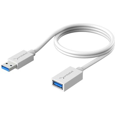 SABRENT USB verlenging 3.0 kabel 90 cm, USB A stekker naar A female, 5 Gbps super snelle verlenging, voor USB-stick, toetsenbord, printer, scanner, PS4/5, USB hub, externe harde schijf enz (CB-303W) SABRENT USB verlenging 3.0 kabel 90 cm, USB A stekker naar A female, 5 Gbps super snelle verlenging, voor USB-stick, toetsenbord, printer, scanner, PS4/5, USB hub, externe harde schijf enz (CB-303W)