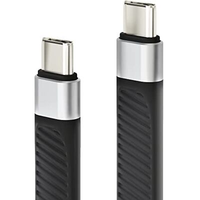 conecto , USB-C naar USB-C data- en oplaadkabel, USB 4, Gen 3, snellaadfunctie, E-marker, 5A/100W, 40GB/s, 8K 60Hz, achterwaarts compatibel, aluminium behuizing, PVC-mantel, zwart, 0, 13 m conecto , USB-C naar USB-C data- en oplaadkabel, USB 4, Gen 3, snellaadfunctie, E-marker, 5A/100W, 40GB/s, 8K 60Hz, achterwaarts compatibel, aluminium behuizing, PVC-mantel, zwart, 0, 13 m