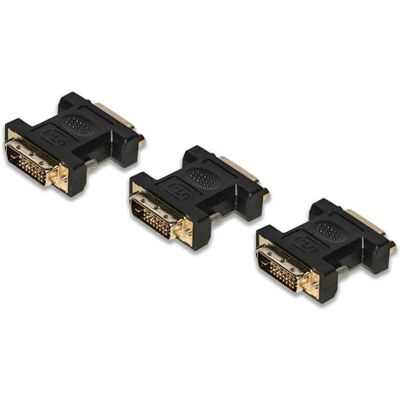 LINK LKADAT10803 Lot de 3 adaptateurs DVI (24+5) femelle vers DVI (24+1) mâle Convertisseur vidéo Full HD 1080p pour PC, moniteurs et projecteurs LINK LKADAT10803 Lot de 3 adaptateurs DVI (24+5) femelle vers DVI (24+1) mâle Convertisseur vidéo Full HD 1080p pour PC, moniteurs et projecteurs