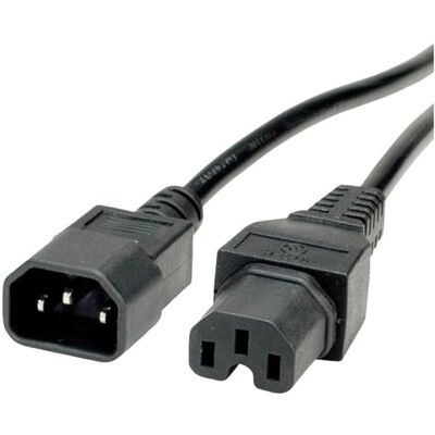 Value Netsnoer IEC320/C14 stekker C15 bus zwart 3 m Value Netsnoer IEC320/C14 stekker C15 bus zwart 3 m