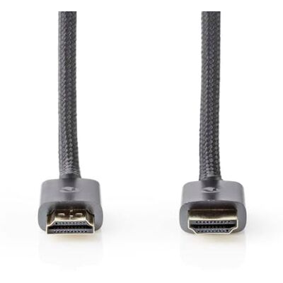 NEDIS High Speed HDMI-kabel ™ met Ethernet HDMI™-stekker HDMI™-stekker 4K @ 30Hz ARC 18 Gbps 10,00 m rond katoen Gun Metal Grijs Buitenverpakking NEDIS High Speed HDMI-kabel ™ met Ethernet HDMI™-stekker HDMI™-stekker 4K @ 30Hz ARC 18 Gbps 10,00 m rond katoen Gun Metal Grijs Buitenverpakking