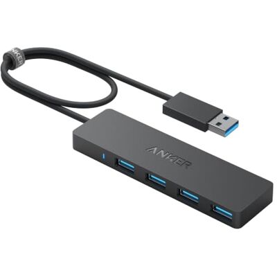 Anker 4-poorts USB 3.0 hub, dunne data-hub USB-hub met 60 cm verlengkabel (geen laadvermogen), geschikt voor MacBook, Mac Pro, Mac Mini, iMac, Surface Pro, XPS, PC, Flash Drive, Mobile HDD Ultra-fin, pour MacBook, Mac Pro/Mini, iMac, Surface Pro, XPS, o Anker 4-poorts USB 3.0 hub, dunne data-hub USB-hub met 60 cm verlengkabel (geen laadvermogen), geschikt voor MacBook, Mac Pro, Mac Mini, iMac, Surface Pro, XPS, PC, Flash Drive, Mobile HDD Ultra-fin, pour MacBook, Mac Pro/Mini, iMac, Surface Pro, XPS, o