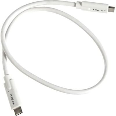PureLink USB-C naar USB-C, USB 3.1 Gen 1 kabel met 5 GB/s gegevensoverdracht, wit, 0,50 m PureLink USB-C naar USB-C, USB 3.1 Gen 1 kabel met 5 GB/s gegevensoverdracht, wit, 0,50 m