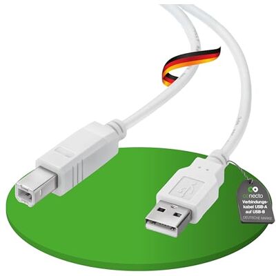 conecto USB 2.0 kabel/printerkabel, USB A-stekker naar USB B-aansluiting, 480 MBit/s, wit, 3,00 m conecto USB 2.0 kabel/printerkabel, USB A-stekker naar USB B-aansluiting, 480 MBit/s, wit, 3,00 m