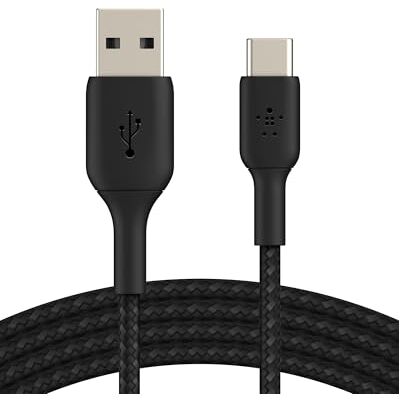 Belkin USB-A naar USB-C kabel, 3 m, zwart Belkin USB-A naar USB-C kabel, 3 m, zwart