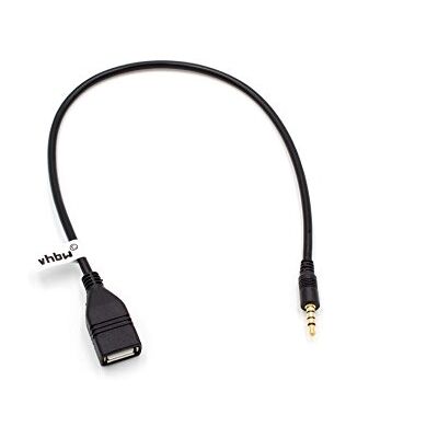 vhbw OTG-adapter compatibel met Skoda, Seat, Saab, Renault, Pioneer USB-aansluiting naar AUX-aansluiting adapterkabel Zwart vhbw OTG-adapter compatibel met Skoda, Seat, Saab, Renault, Pioneer USB-aansluiting naar AUX-aansluiting adapterkabel Zwart