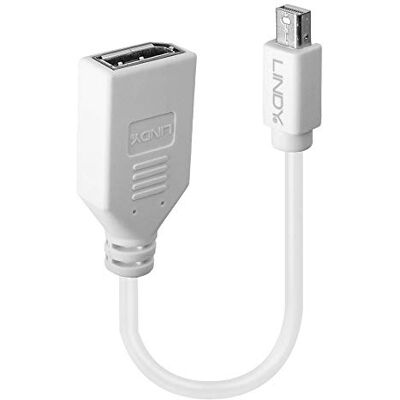 LINDY 41021 DisplayPort kabel, wit LINDY 41021 DisplayPort kabel, wit