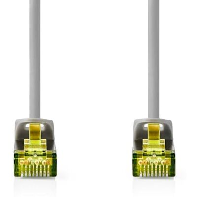 NEDIS Câble réseau catégorie 8.1 S/FTP Connecteur RJ45 Connecteur RJ45-2 m Rond LSZH Gris Label NEDIS Câble réseau catégorie 8.1 S/FTP Connecteur RJ45 Connecteur RJ45-2 m Rond LSZH Gris Label