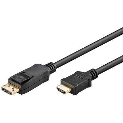 goobay 64838 DisplayPort 1.2 naar HDMI 1.4 4K @ 30Hz adapterkabel / Ultra High Speed HDMI-kabel / vergulde stekker voor perfecte signaaloverdracht/laptop aansluiting op goobay 64838 DisplayPort 1.2 naar HDMI 1.4 4K @ 30Hz adapterkabel / Ultra High Speed HDMI-kabel / vergulde stekker voor perfecte signaaloverdracht/laptop aansluiting op
