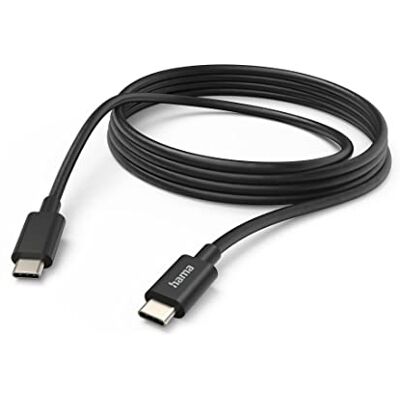 Hama USB C naar USB C kabel 3M snellaadkabel, snelle overdracht 480 Mbit/s, compatibel met iPhone Android zwart Hama USB C naar USB C kabel 3M snellaadkabel, snelle overdracht 480 Mbit/s, compatibel met iPhone Android zwart