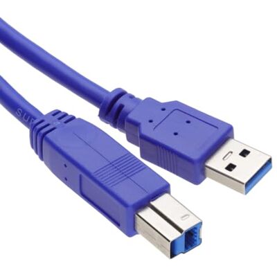 kenable USB 3.0 SuperSpeed Kabel Type A naar Type B Stekker Blauw voor Printer Scanner Externe Harde Schijf 50cm 0.5m kenable USB 3.0 SuperSpeed Kabel Type A naar Type B Stekker Blauw voor Printer Scanner Externe Harde Schijf 50cm 0.5m