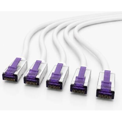 1aTTack.de - 1 m CAT6a Superflex Ethernet Gigabit LAN patchkabel RJ45 CAT6 A 10000 Mbit s SFTP PIMF 500 MHz compatibel met CAT6 CAT5 wit 5 stuks 1aTTack.de - 1 m CAT6a Superflex Ethernet Gigabit LAN patchkabel RJ45 CAT6 A 10000 Mbit s SFTP PIMF 500 MHz compatibel met CAT6 CAT5 wit 5 stuks