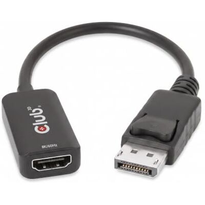 Club 3D DisplayPort1.4 naar HDMI 4K120Hz/8K60Hz HDR Active Adapter M/F 0,21 m DisplayPort HDMI Mannelijk Vrouwelijk Recht Club 3D DisplayPort1.4 naar HDMI 4K120Hz/8K60Hz HDR Active Adapter M/F 0,21 m DisplayPort HDMI Mannelijk Vrouwelijk Recht