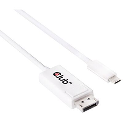 Club 3D Cac-1517 USB-C naar DisplayPort adapterkabel Displayport 1.2 4K 60Hz 1,2m wit Club 3D Cac-1517 USB-C naar DisplayPort adapterkabel Displayport 1.2 4K 60Hz 1,2m wit