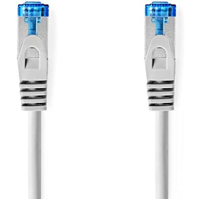 NEDIS CAT6a netwerkkabel S/FTP RJ45 stekker RJ45 stekker 0,50 m anti-hook rond LSZH grijs envelop NEDIS CAT6a netwerkkabel S/FTP RJ45 stekker RJ45 stekker 0,50 m anti-hook rond LSZH grijs envelop