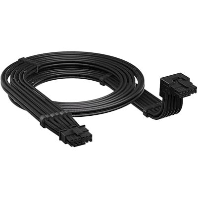Corsair 90° 12V-2x6 voedingskabel GPU voor NVIDIA GeForce RTX grafische kaarten, eenvoudige verbinding, ultra-flexibel, thermische bescherming stijl A Corsair 90° 12V-2x6 voedingskabel GPU voor NVIDIA GeForce RTX grafische kaarten, eenvoudige verbinding, ultra-flexibel, thermische bescherming stijl A
