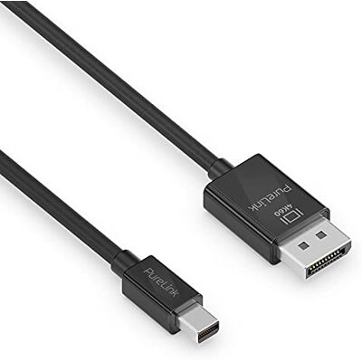 PureLink Mini DisplayPort naar DisplayPort 1.3 kabel 4K Ultra HD 60Hz, bandbreedte 21,6 Gb/s, vergulde contacten, 1,50 m, zwart PureLink Mini DisplayPort naar DisplayPort 1.3 kabel 4K Ultra HD 60Hz, bandbreedte 21,6 Gb/s, vergulde contacten, 1,50 m, zwart