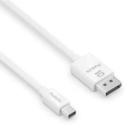 PureLink Mini DisplayPort op DisplayPort 1.3-kabel 4K Ultra HD 60Hz, bandbreedte 21,6 Gb/s, vergulde contacten, 3 m, wit PureLink Mini DisplayPort op DisplayPort 1.3-kabel 4K Ultra HD 60Hz, bandbreedte 21,6 Gb/s, vergulde contacten, 3 m, wit