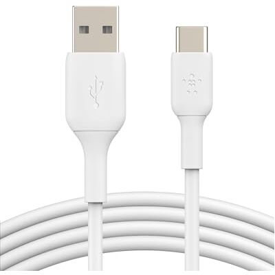 Belkin Boost Charge USB-C-kabel (USB-C/USB-A-kabel, USB Type-C-kabel voor Pixel, iPad Pro, Nintendo Switch en andere apparaten, zoals Samsung), 3 m, wit Belkin Boost Charge USB-C-kabel (USB-C/USB-A-kabel, USB Type-C-kabel voor Pixel, iPad Pro, Nintendo Switch en andere apparaten, zoals Samsung), 3 m, wit