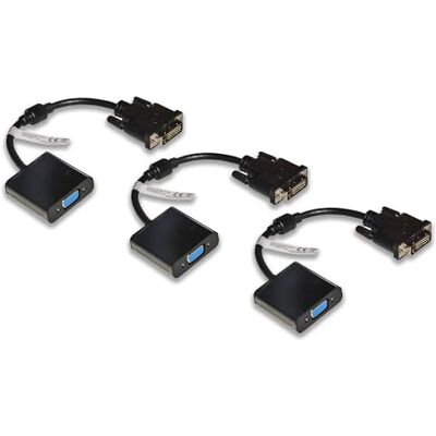 LINK LKADAT12103 Lot de 3 adaptateurs vidéo actifs DVI-D (24+1) mâle vers VGA 15 pôles femelles Convertisseur vidéo Full HD 1080p pour PC, moniteurs et projecteurs LINK LKADAT12103 Lot de 3 adaptateurs vidéo actifs DVI-D (24+1) mâle vers VGA 15 pôles femelles Convertisseur vidéo Full HD 1080p pour PC, moniteurs et projecteurs