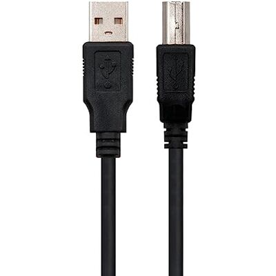 Ewent USB 2.0 printerkabel zwart 1 meter stekker type A naar stekker type B, 2 x AWG 30 koper Ewent USB 2.0 printerkabel zwart 1 meter stekker type A naar stekker type B, 2 x AWG 30 koper