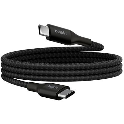 Belkin BoostCharge USB-C naar USB-C stroomkabel, USB-IF gecertificeerde snellaadkabel met 240 W voeding voor iPhone 16, 15, MacBook, Chromebook, Galaxy, iPad, Pixel en meer, 1 m Belkin BoostCharge USB-C naar USB-C stroomkabel, USB-IF gecertificeerde snellaadkabel met 240 W voeding voor iPhone 16, 15, MacBook, Chromebook, Galaxy, iPad, Pixel en meer, 1 m