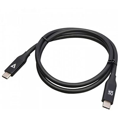 V7 USB4-80CM USB-kabel, 0,8 m, USB C, zwart V7 USB4-80CM USB-kabel, 0,8 m, USB C, zwart