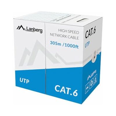 Lanberg Cat.6 UTP 305M Solid CU CPR + FLUKE passed grijs Lanberg Cat.6 UTP 305M Solid CU CPR + FLUKE passed grijs