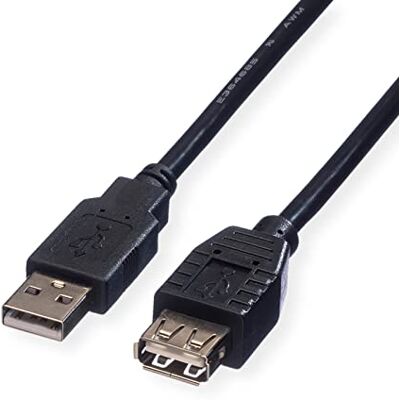 Roline USB 2.0-kabel, type A-A, stekker/bus 0,8 m Roline USB 2.0-kabel, type A-A, stekker/bus 0,8 m