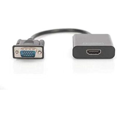Digitus VGA Adaptateur audio graphique VGA + 3,5 mm vers HDMI Full HD 60 Hz 1920 x 1080 pixels Noir Digitus VGA Adaptateur audio graphique VGA + 3,5 mm vers HDMI Full HD 60 Hz 1920 x 1080 pixels Noir