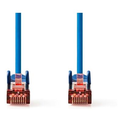 NEDIS Netwerkkabel categorie 6, RJ45-stekker, RJ45-stekker, S/FTP, 10 m, rond, LSZH, blauw, etiket NEDIS Netwerkkabel categorie 6, RJ45-stekker, RJ45-stekker, S/FTP, 10 m, rond, LSZH, blauw, etiket