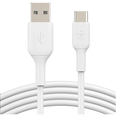 Belkin Boost Charge USB-C-kabel (USB-C/USB-A-kabel, USB Type-C-kabel voor Pixel, iPad Pro, Nintendo Switch en andere apparaten, zoals Samsung), 2 m, wit Belkin Boost Charge USB-C-kabel (USB-C/USB-A-kabel, USB Type-C-kabel voor Pixel, iPad Pro, Nintendo Switch en andere apparaten, zoals Samsung), 2 m, wit