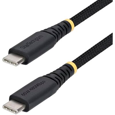 StarTech . com Câble de Charge USB-C 2m, 60W (3A) PD, gaine en Nylon/TPE tressé à double couche, câble de charge USB Type-C robuste StarTech . com Câble de Charge USB-C 2m, 60W (3A) PD, gaine en Nylon/TPE tressé à double couche, câble de charge USB Type-C robuste