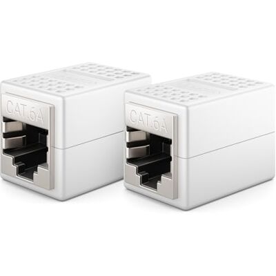 deleyCON 2 stuks RJ45-koppeling (10 Gbit/s) LAN-kabel verlengkabel netwerkkabel Ethernet-connector compatibel met Cat8, Cat7, Cat6, Cat5 patchkabel LAN DSL POE 2 x RJ45 vrouwelijk wit deleyCON 2 stuks RJ45-koppeling (10 Gbit/s) LAN-kabel verlengkabel netwerkkabel Ethernet-connector compatibel met Cat8, Cat7, Cat6, Cat5 patchkabel LAN DSL POE 2 x RJ45 vrouwelijk wit