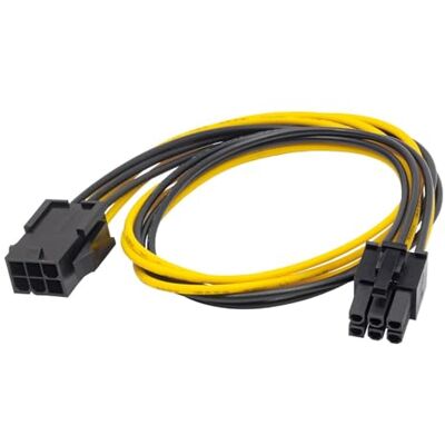 AKYGA AK-CA-46 adapterkabel PCI-E 6-polig naar PCI-E 6-polig mannelijk 40 cm AKYGA AK-CA-46 adapterkabel PCI-E 6-polig naar PCI-E 6-polig mannelijk 40 cm
