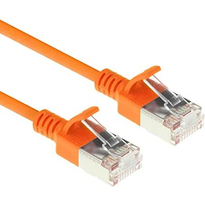 ACT Cat6a U/FTP LSZH netwerkkabel 3,8 mm dunne LAN-kabel CAT 6a flexibele kabel zonder haak met RJ45-stekker voor gebruik in datacenters 0,25 m oranje DC7152 ACT Cat6a U/FTP LSZH netwerkkabel 3,8 mm dunne LAN-kabel CAT 6a flexibele kabel zonder haak met RJ45-stekker voor gebruik in datacenters 0,25 m oranje DC7152