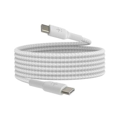 Belkin BoostCharge USB-C naar USB-C gevlochten mantelkabel (2 m, voor iPhone 15, 15 Pro, 15 Pro Max, 15 Plus, Galaxy S24, S23, Note10, Note9, Pixel 8, Pixel 7, iPad Pro enz., wit) Belkin BoostCharge USB-C naar USB-C gevlochten mantelkabel (2 m, voor iPhone 15, 15 Pro, 15 Pro Max, 15 Plus, Galaxy S24, S23, Note10, Note9, Pixel 8, Pixel 7, iPad Pro enz., wit)