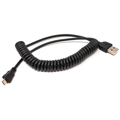 SYSTEM-S Micro-USB-kabel + oplaadkabel en datakabel spiraalkabel 30 cm 135 cm SYSTEM-S Micro-USB-kabel + oplaadkabel en datakabel spiraalkabel 30 cm 135 cm