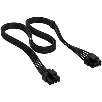 Corsair CPU-kabel EPS/ATX 12 V individueel ommanteld type 4 Elite Premium 8-polig (4+4), 750 mm, kabelkammen met laag profiel, paracord-design, drielaags mesh, 2-delig, zwart Corsair CPU-kabel EPS/ATX 12 V individueel ommanteld type 4 Elite Premium 8-polig (4+4), 750 mm, kabelkammen met laag profiel, paracord-design, drielaags mesh, 2-delig, zwart