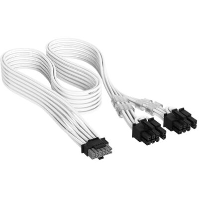 Corsair PCIe kabel met afzonderlijke ommanteling 12 V-2 x 6 naar 2 x 8 pennen (scheiding 6 + 2) Elite Premium 650 mm, kabelkammen met laag profiel, drielaags paracord mesh, tweekleurige stekker Corsair PCIe kabel met afzonderlijke ommanteling 12 V-2 x 6 naar 2 x 8 pennen (scheiding 6 + 2) Elite Premium 650 mm, kabelkammen met laag profiel, drielaags paracord mesh, tweekleurige stekker
