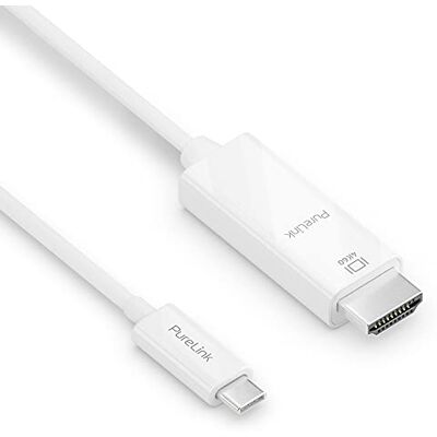 PureLink USB-C naar HDMI-kabel, hoge snelheid, 4K Ultra HD 60Hz, vergulde stekkers, 2 m, wit PureLink USB-C naar HDMI-kabel, hoge snelheid, 4K Ultra HD 60Hz, vergulde stekkers, 2 m, wit